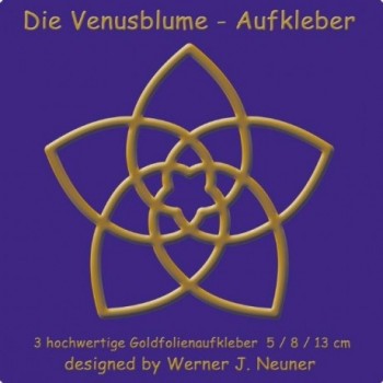 Die Venusblume - Goldfolienaufkleber 3er Set